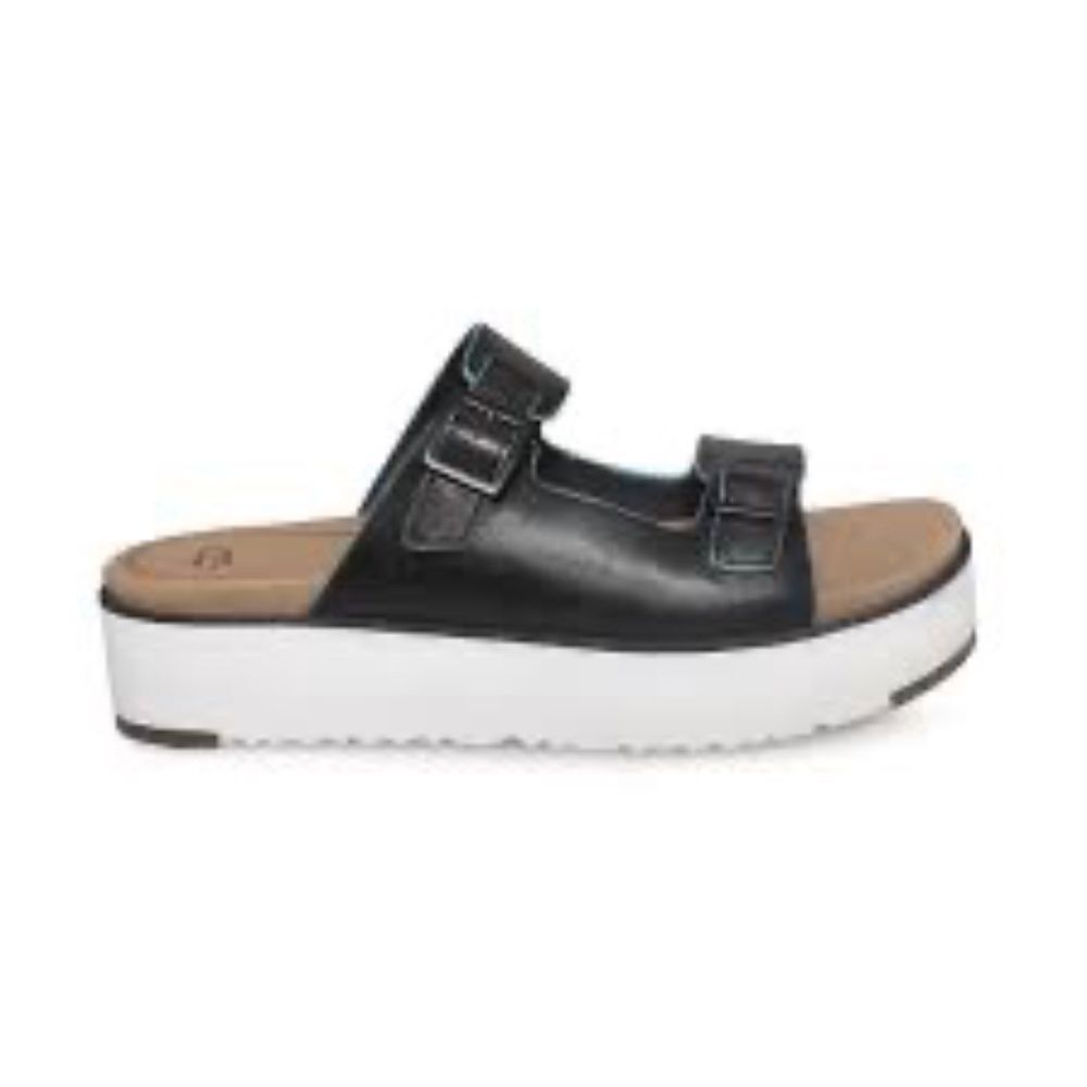 UGG Hanneli Strappy Black Platform Sandals Sz 7